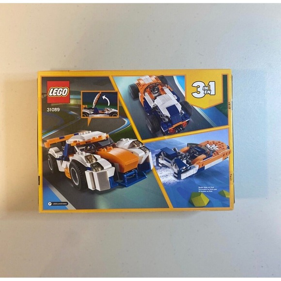 New! LEGO Creator Sunset Track Racer  3 in 1 Car Boat Building Toy 221 pcs 31089 - Picture 2 of 6
